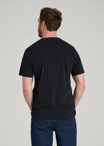 Core Cotton Crewneck Tee for Tall Men in Black