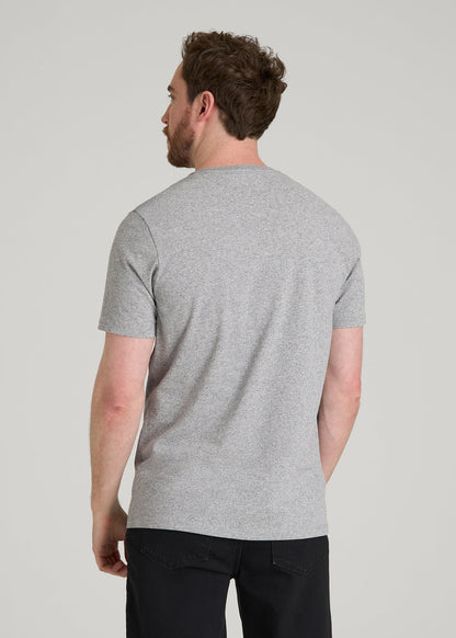 Core Cotton Crewneck Tee for Tall Men in Heathered Grey