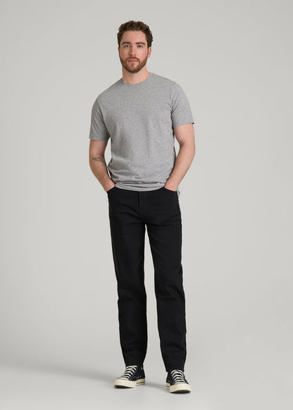 Core Cotton Crewneck Tee for Tall Men in Heathered Grey