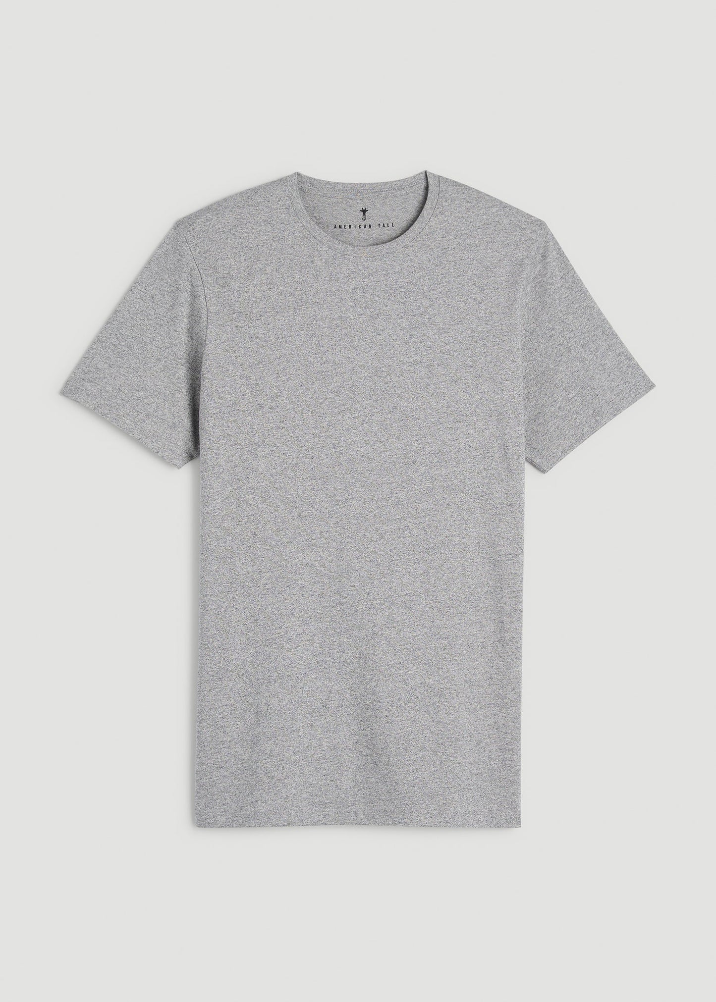 Core Cotton Crewneck Tee for Tall Men in Heathered Grey