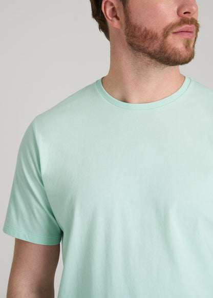 Core Cotton Crewneck Tee for Tall Men in Opal Blue