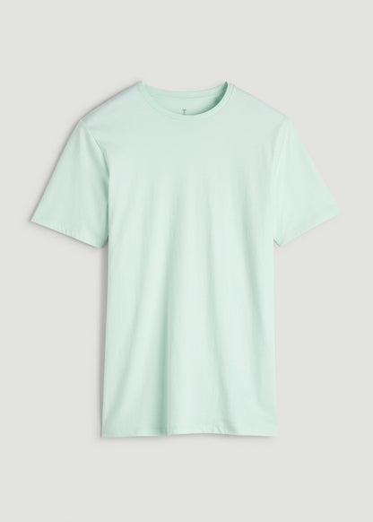 Core Cotton Crewneck Tee for Tall Men in Opal Blue