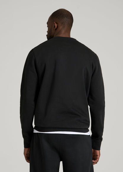 Core Motion Fleece Crewneck for Tall Men in Black