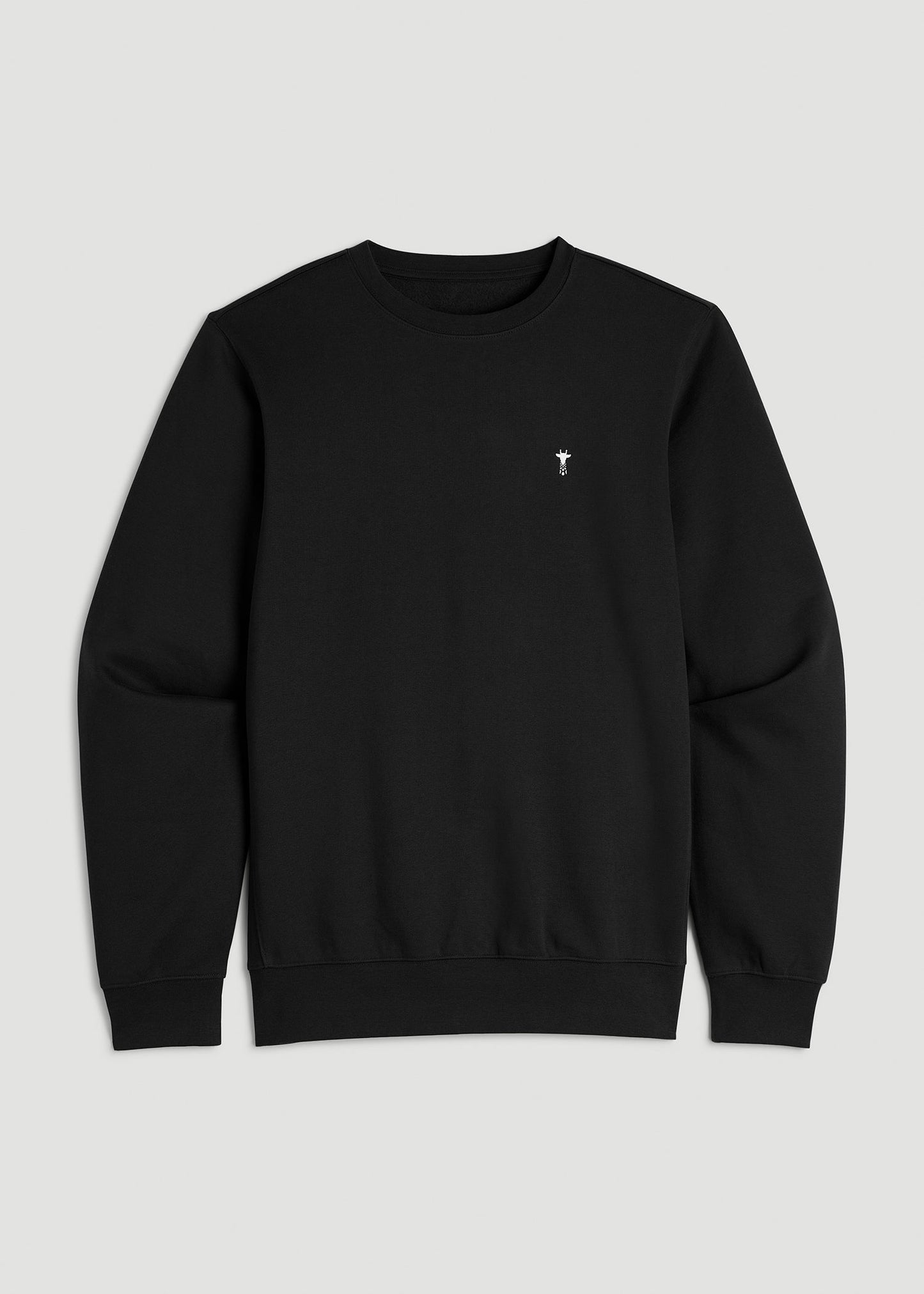 Core Motion Fleece Crewneck for Tall Men in Black