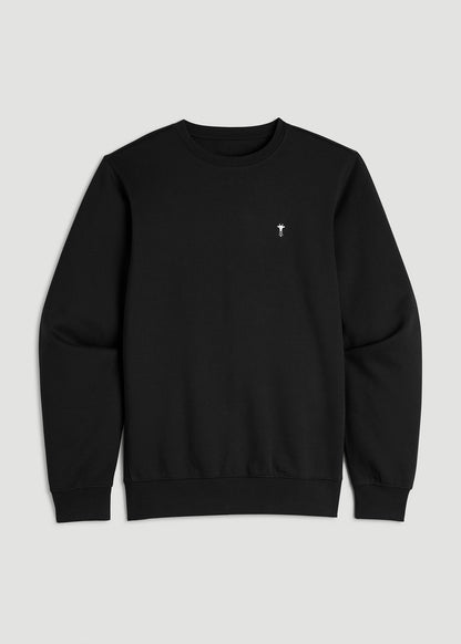 Core Motion Fleece Crewneck for Tall Men in Black
