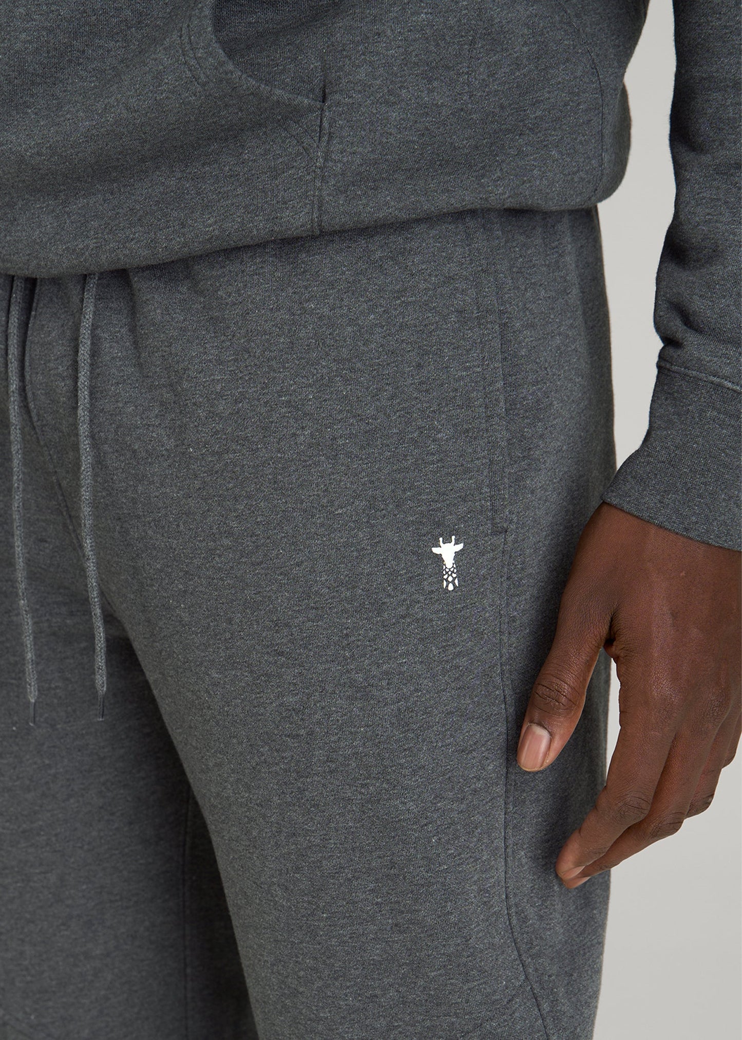 Core Motion Fleece Jogger for Tall Men in Charcoal Mix