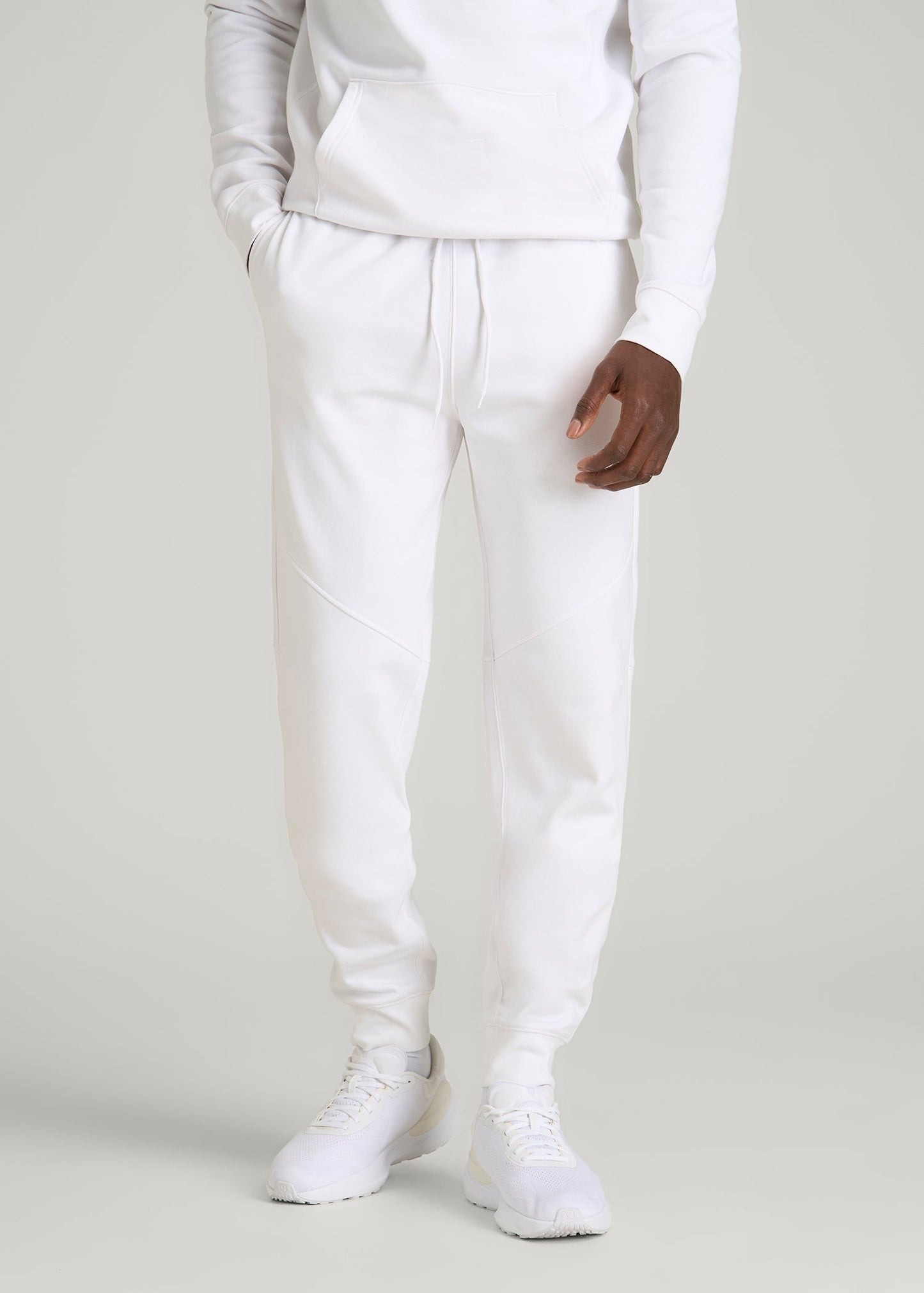 Core Motion Fleece Jogger for Tall Men in White