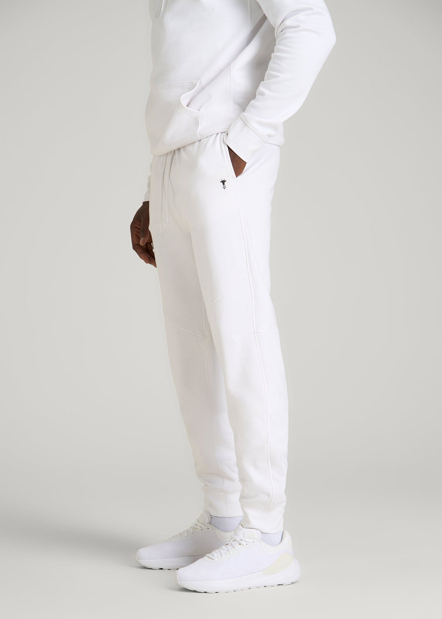 Core Motion Fleece Jogger for Tall Men in White