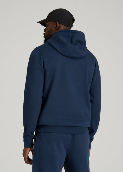 Core Motion Fleece Popover Hoodie for Tall Men in Navy Blue