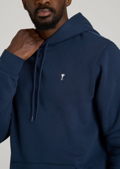 Core Motion Fleece Popover Hoodie for Tall Men in Navy Blue