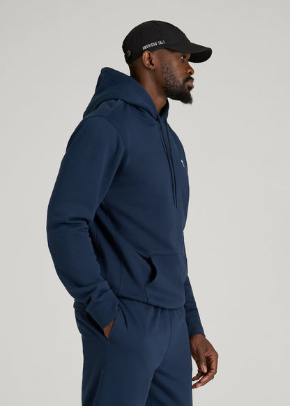 Core Motion Fleece Popover Hoodie for Tall Men in Navy Blue
