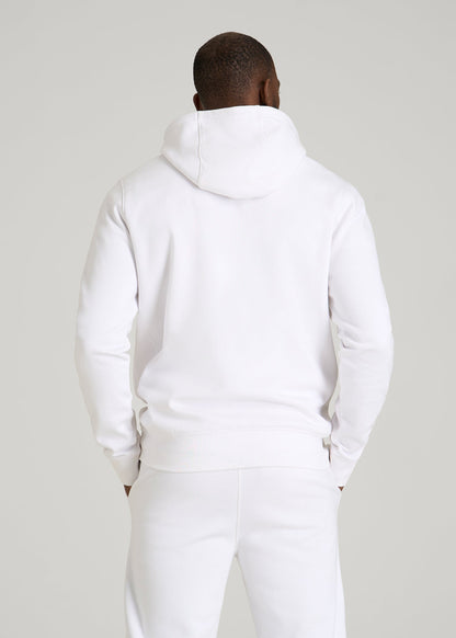 Core Motion Fleece Popover Hoodie for Tall Men in White