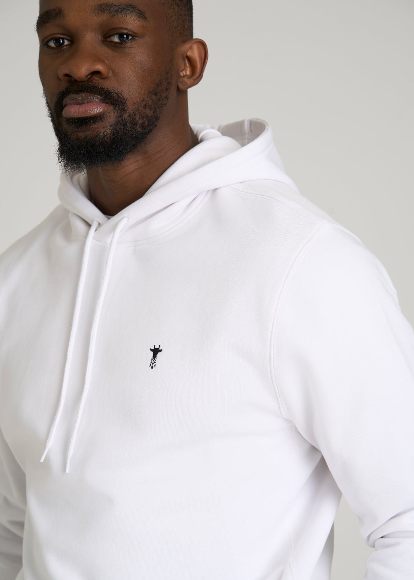 Core Motion Fleece Popover Hoodie for Tall Men in White