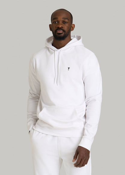 Core Motion Fleece Popover Hoodie for Tall Men in White
