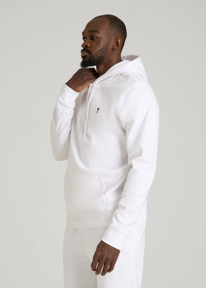 Core Motion Fleece Popover Hoodie for Tall Men in White