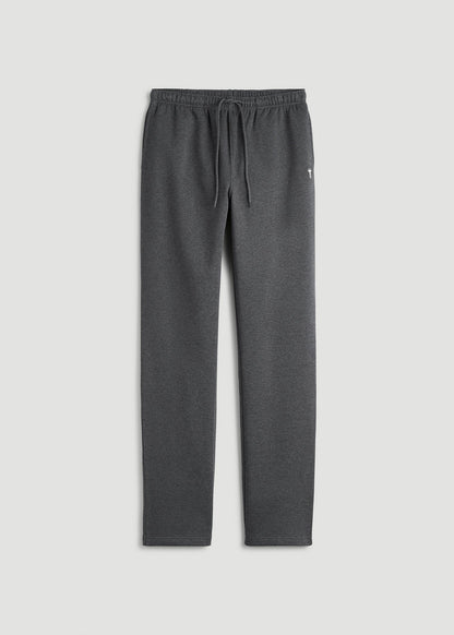 Core Motion Fleece Straight Leg Sweatpants for Tall Men in Charcoal Mix