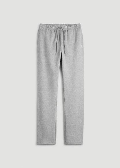 Core Motion Fleece Straight Leg Sweatpants for Tall Men in Heathered Grey