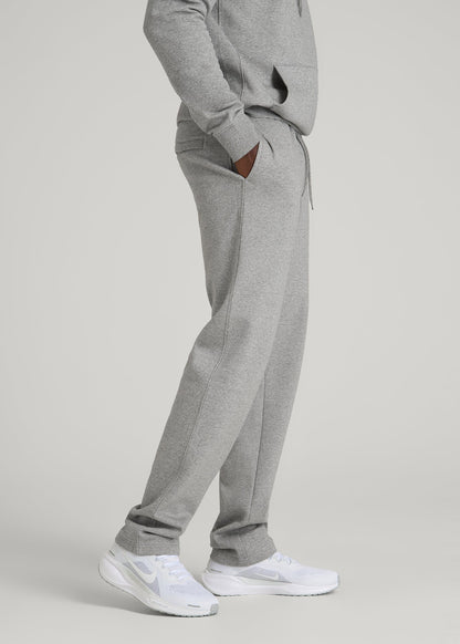Core Motion Fleece Straight Leg Sweatpants for Tall Men in Heathered Grey