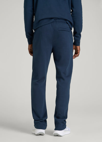 Core Motion Fleece Straight Leg Sweatpants for Tall Men in Navy Blue