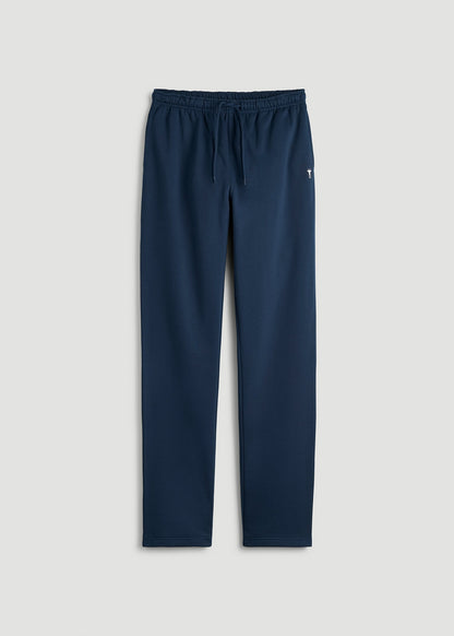Core Motion Fleece Straight Leg Sweatpants for Tall Men in Navy Blue