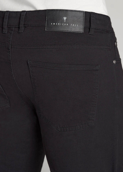 Dylan Slim Fit Five-Pocket Pants For Tall Men in Black