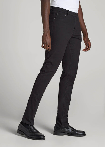 Dylan Slim Fit Five-Pocket Pants For Tall Men in Black