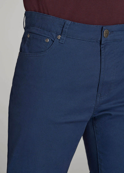 Dylan Slim Fit Five-Pocket Pants For Tall Men in Marine Navy
