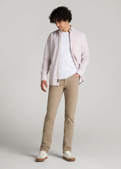 Dylan Slim Fit Colored Jeans for Tall Men in Clay Wash
