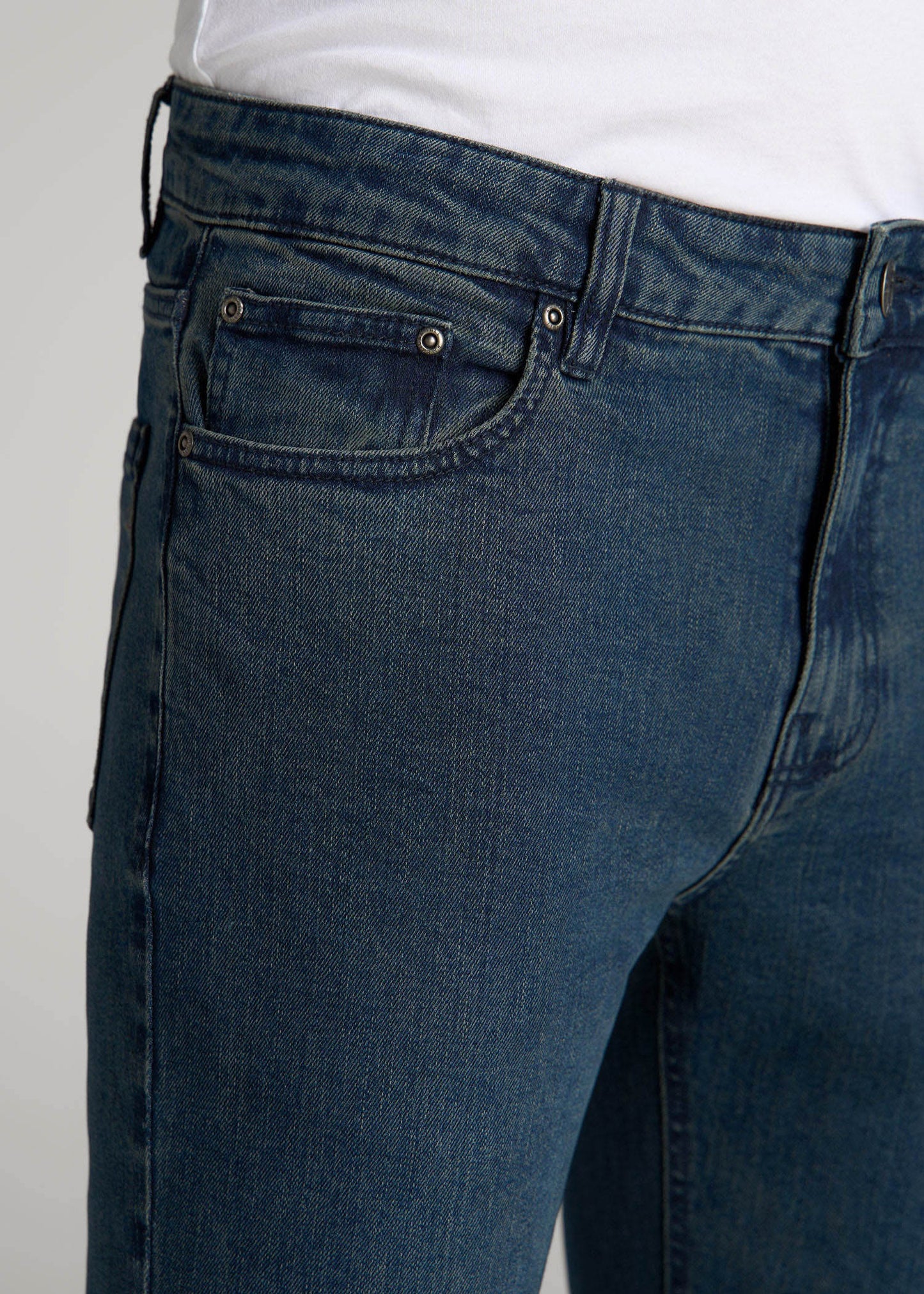 Dylan Slim Fit Jeans for Tall Men in Coastal Blue