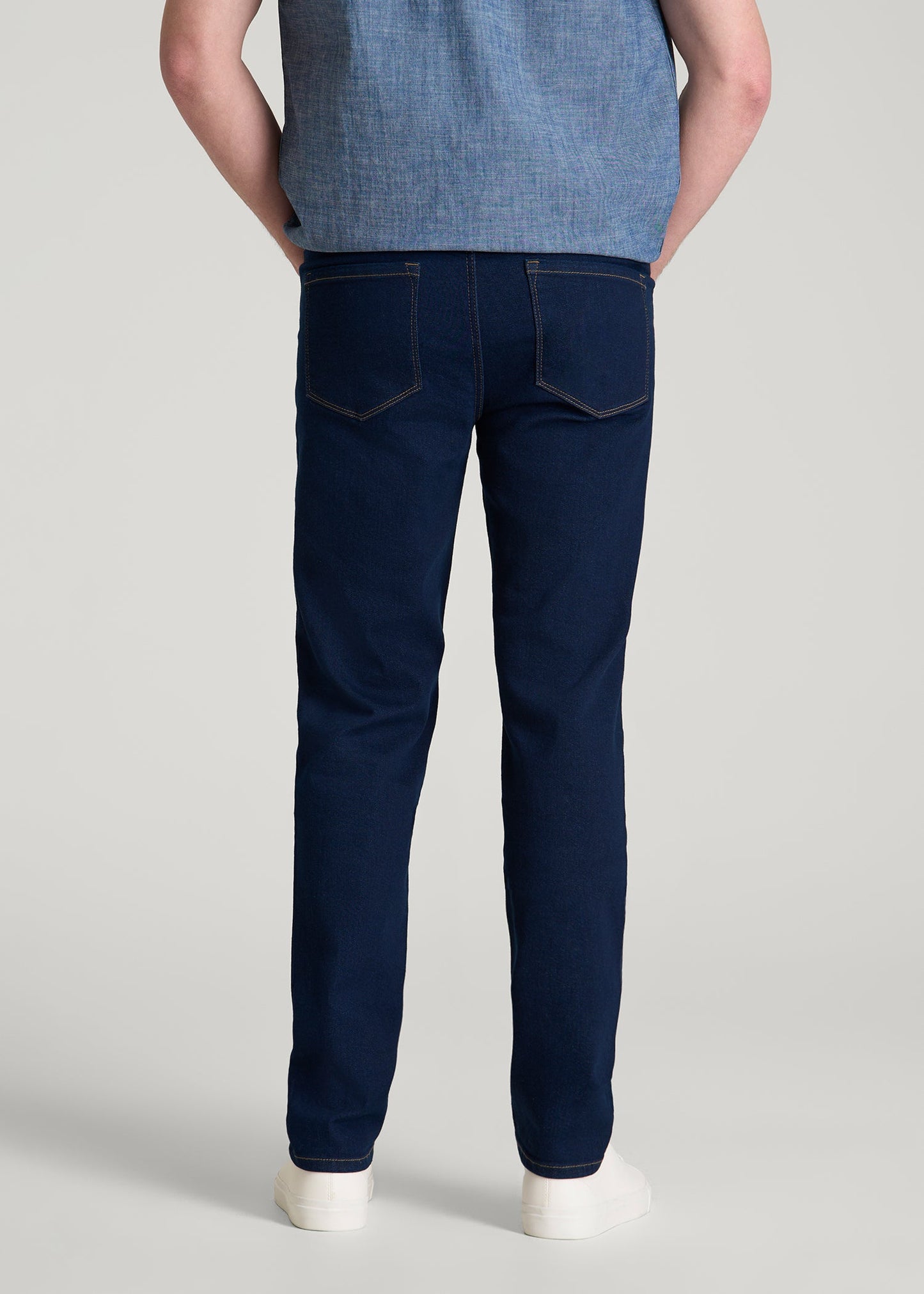 Dylan Slim Fit Jeans for Tall Men in Deep Indigo Wash