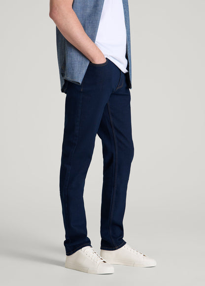Dylan Slim Fit Jeans for Tall Men in Deep Indigo Wash