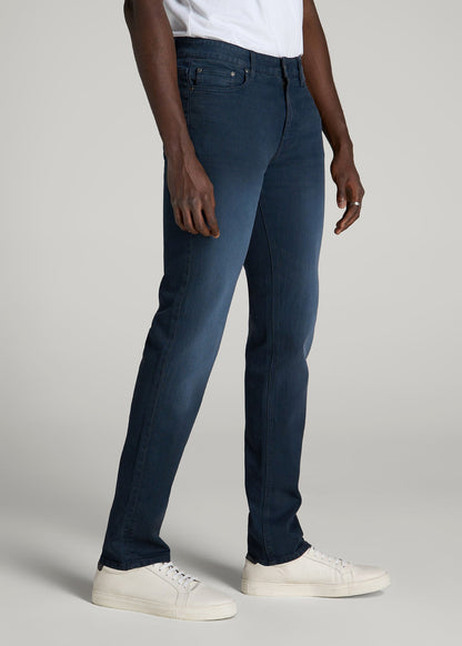 Dylan Slim Fit Jeans for Tall Men in Faded Blue Black