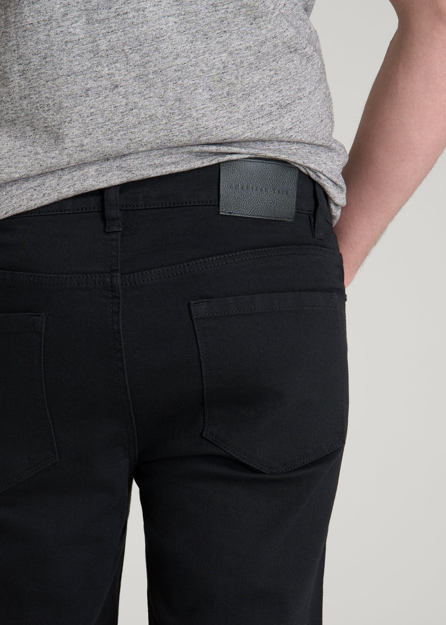 Dylan Slim Fit Jeans for Tall Men in Optimum Black