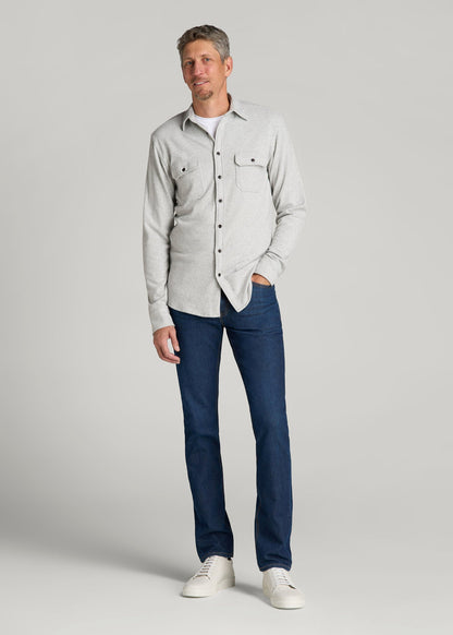 Dylan Slim Fit Fleeced Jeans for Tall Men in Colorado Blue Wash