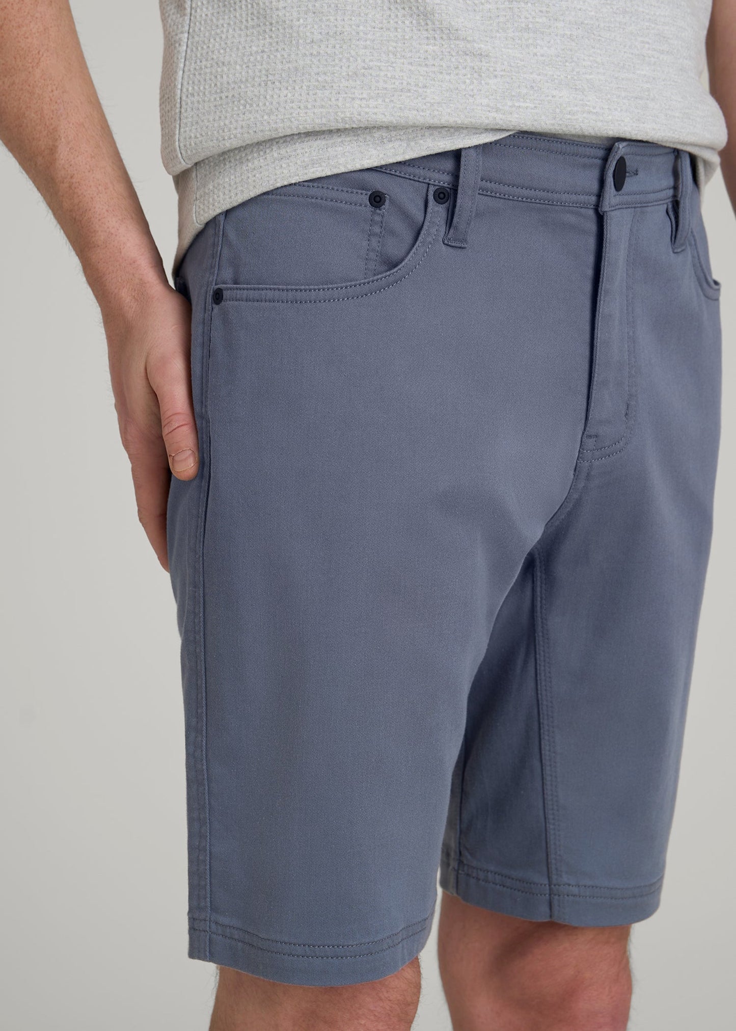Everyday Comfort 5 Pocket Short for Tall Men in Blue Slate