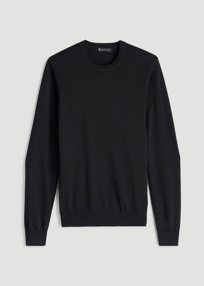 Everyday Crewneck Sweater for Tall Men in Black