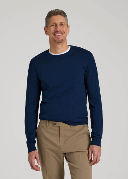 Everyday Crewneck Sweater for Tall Men in Patriot Blue