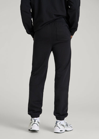 Everyday French Terry Cinched Bottom Sweatpants for Tall Men in Black