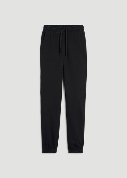 Everyday French Terry Cinched Bottom Sweatpants for Tall Men in Black