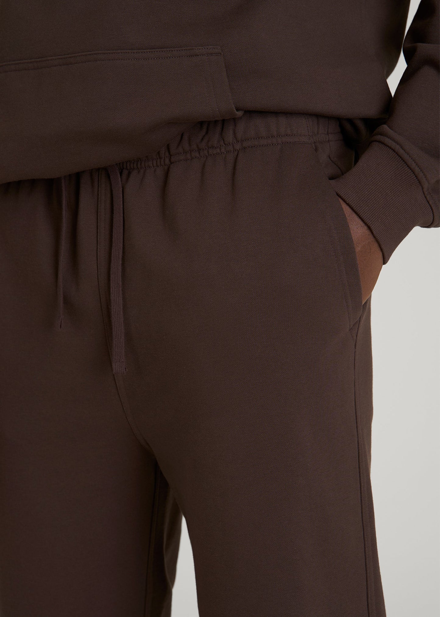 Everyday French Terry Cinched Bottom Sweatpants for Tall Men in Espresso