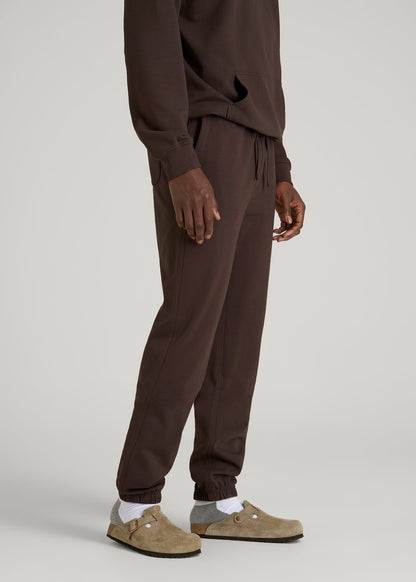 Everyday French Terry Cinched Bottom Sweatpants for Tall Men in Espresso