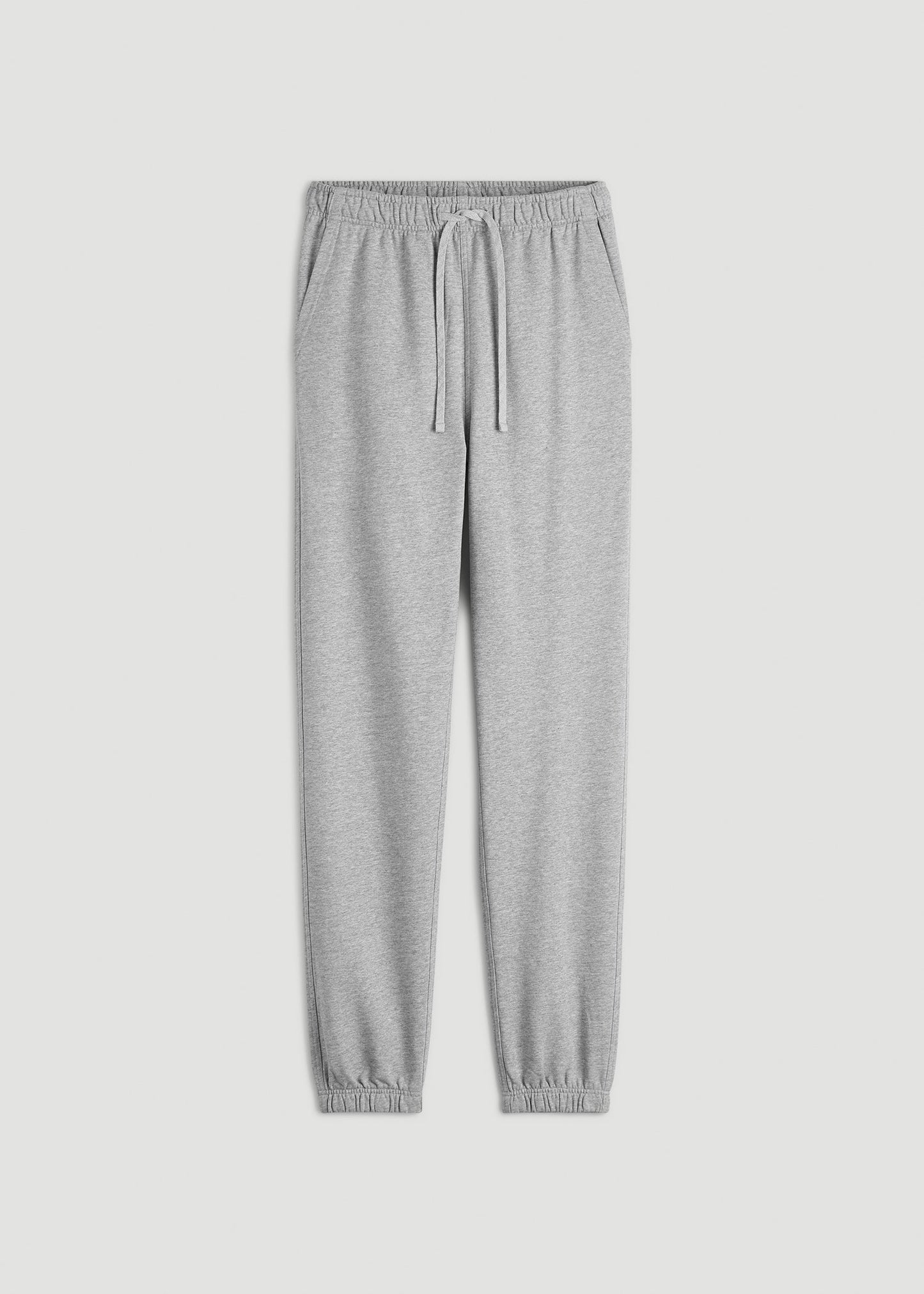 Everyday French Terry Cinched Bottom Sweatpants for Tall Men in Grey Mix