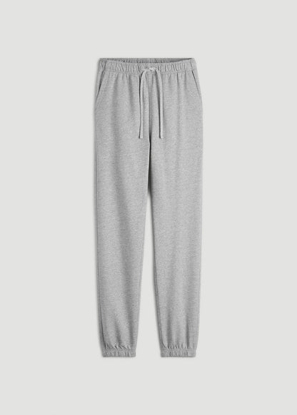 Everyday French Terry Cinched Bottom Sweatpants for Tall Men in Grey Mix