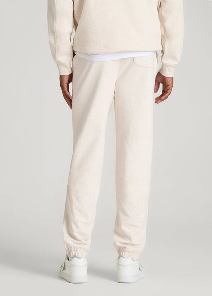 Everyday French Terry Cinched Bottom Sweatpants for Tall Men in Heathered Oatmeal
