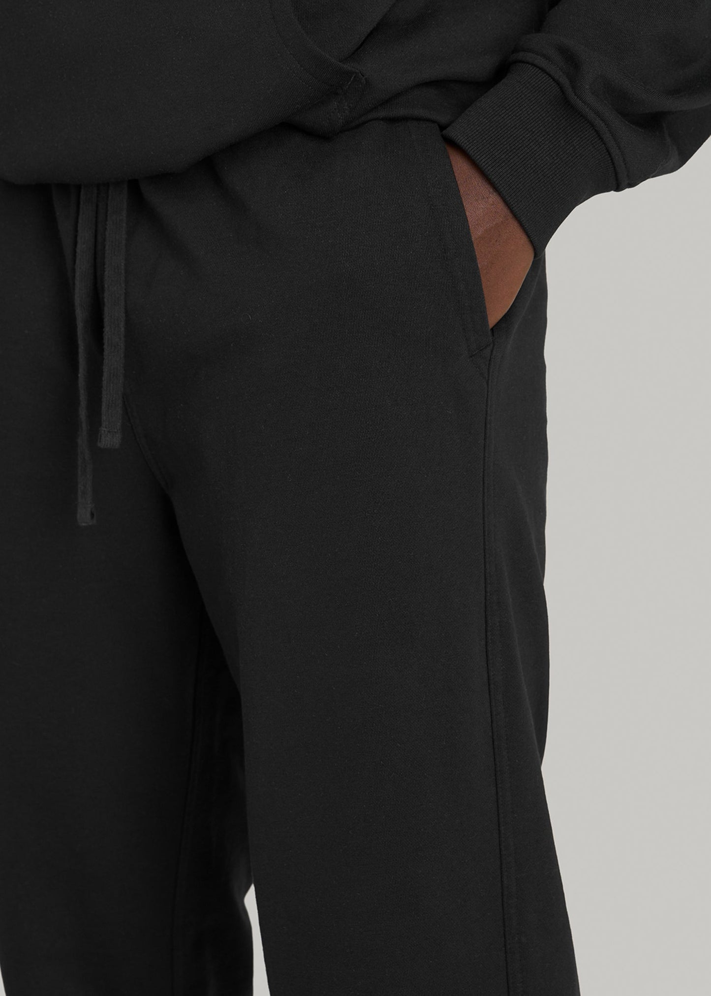 Everyday French Terry Jogger for Tall Men in Black