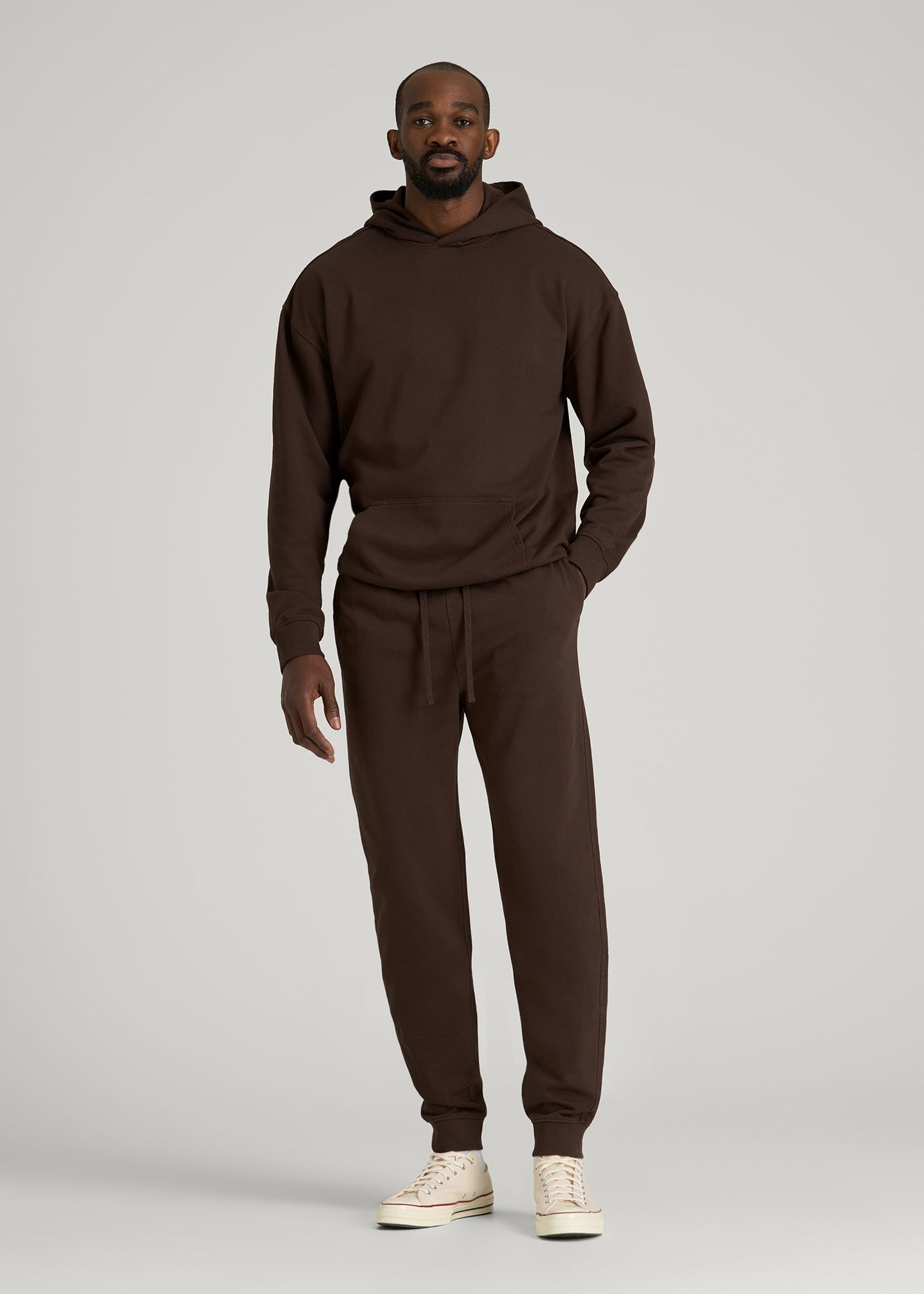 Everyday French Terry Jogger for Tall Men in Espresso