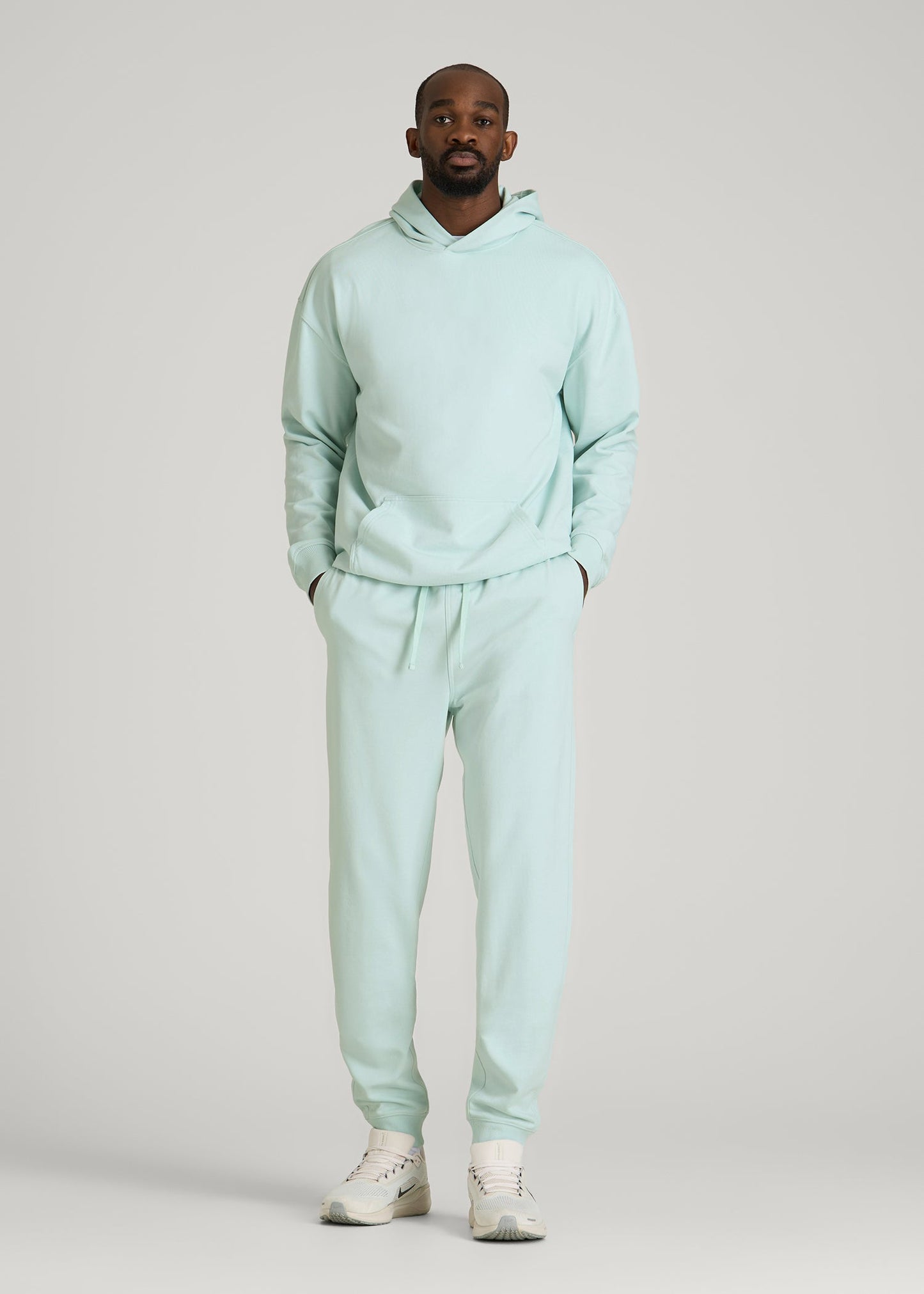 Everyday French Terry Jogger for Tall Men in Opal Blue