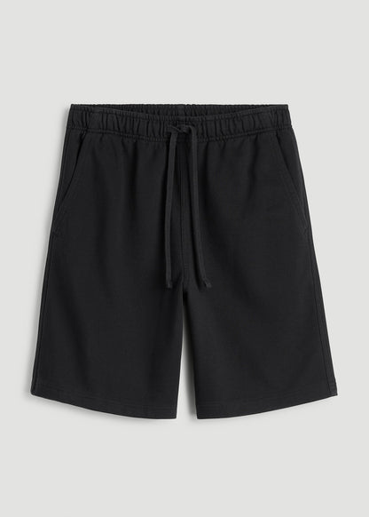 Everyday French Terry Shorts for Tall Men in Black