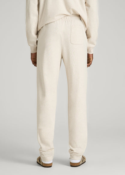 Everyday French Terry Straight Leg Sweatpants for Tall Men in Heathered Oatmeal