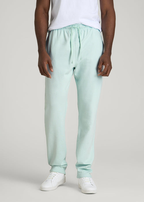 Everyday French Terry Straight Leg Sweatpants for Tall Men in Opal Blue